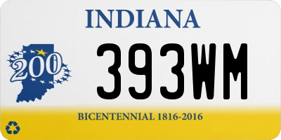 IN license plate 393WM
