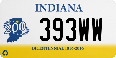 IN license plate 393WW