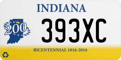 IN license plate 393XC