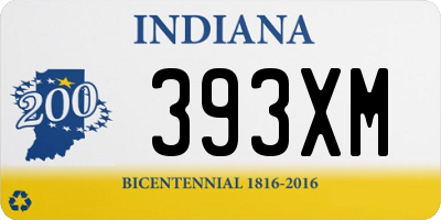 IN license plate 393XM