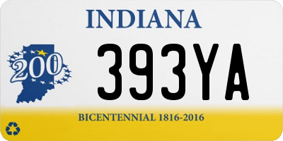IN license plate 393YA
