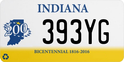 IN license plate 393YG