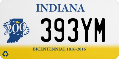 IN license plate 393YM