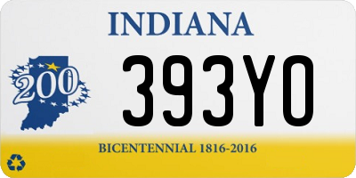 IN license plate 393YO