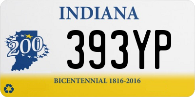 IN license plate 393YP