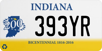 IN license plate 393YR