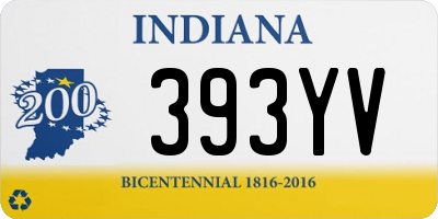 IN license plate 393YV