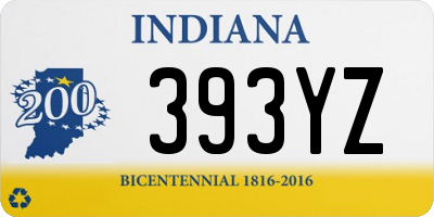 IN license plate 393YZ