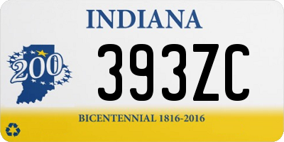 IN license plate 393ZC