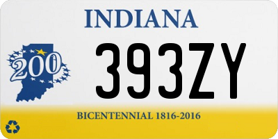 IN license plate 393ZY