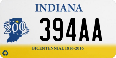 IN license plate 394AA