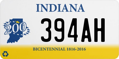 IN license plate 394AH