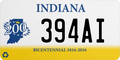 IN license plate 394AI