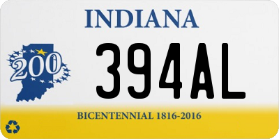 IN license plate 394AL