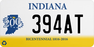 IN license plate 394AT