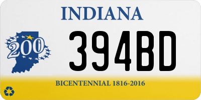 IN license plate 394BD