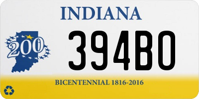 IN license plate 394BO