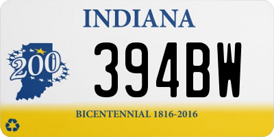 IN license plate 394BW