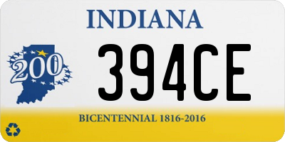 IN license plate 394CE