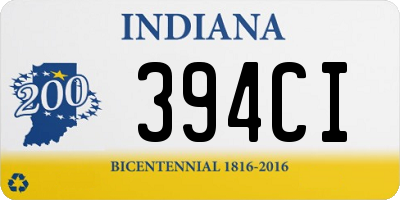 IN license plate 394CI