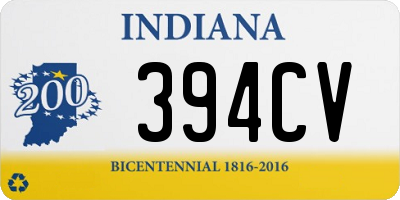 IN license plate 394CV