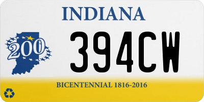 IN license plate 394CW