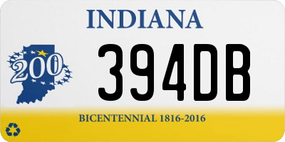 IN license plate 394DB