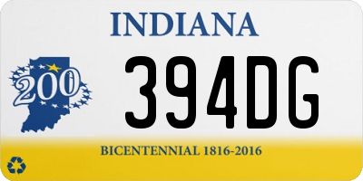 IN license plate 394DG