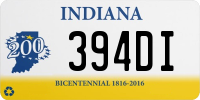 IN license plate 394DI