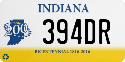 IN license plate 394DR