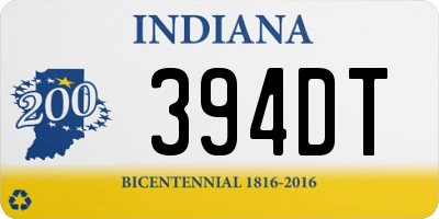 IN license plate 394DT