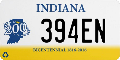 IN license plate 394EN