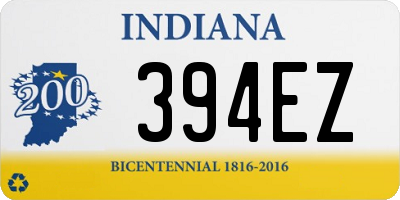 IN license plate 394EZ