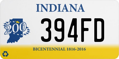 IN license plate 394FD