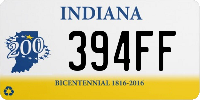 IN license plate 394FF