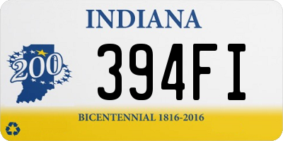 IN license plate 394FI