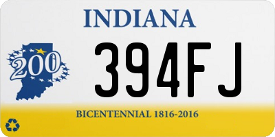 IN license plate 394FJ