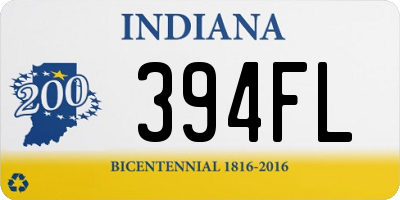 IN license plate 394FL