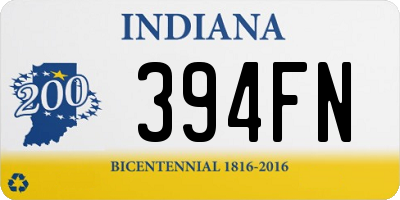 IN license plate 394FN