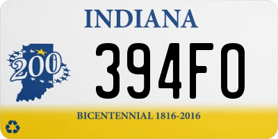 IN license plate 394FO