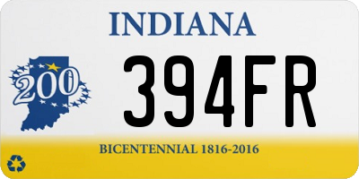 IN license plate 394FR