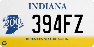 IN license plate 394FZ