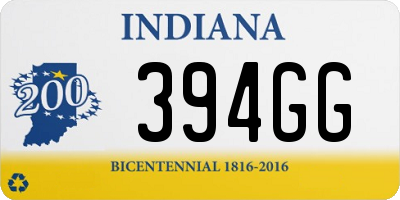 IN license plate 394GG