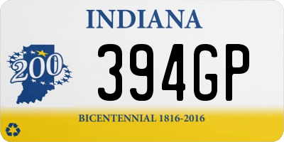 IN license plate 394GP