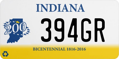 IN license plate 394GR