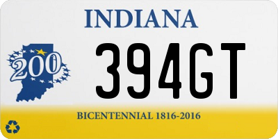 IN license plate 394GT