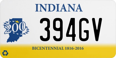 IN license plate 394GV