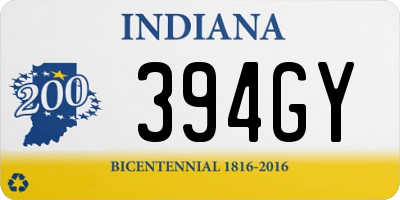 IN license plate 394GY