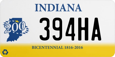 IN license plate 394HA