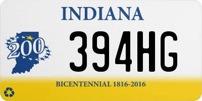 IN license plate 394HG